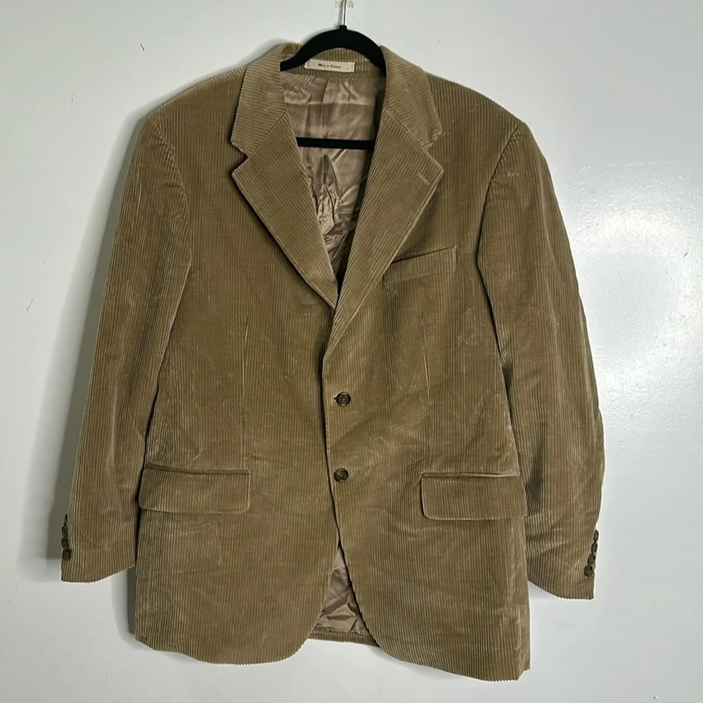 Chaps Ralph Lauren beige corduroy men blazer size 44R
